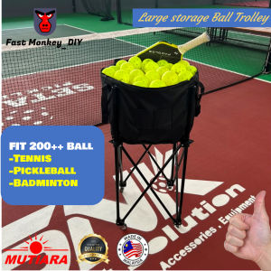 Fast Monkey DIY Large Storage Ball Trolley for Tennis Pickleball Badminton Fits 200+ Balls