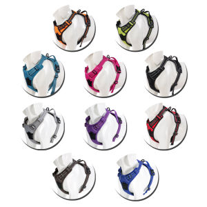 TRUELOVE Không Kéo Chó Khai Thác An Toàn Có Thể Điều Chỉnh Nylon Nhỏ Vừa Lớn Pet Dog Vest Độn Phản Quang Ngoài Trời Cho Chó Pet Dây Xích Kiểm Soát