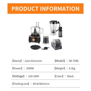 เครื่องคั้นน้ำผลไม้ เครื่องปั่น ผลไม้มัลติฟังก์ชั่น 7in1 (1000W) Wall-breaking เครื่องทำอาหารเครื่องปั่นน้ำผลไม้