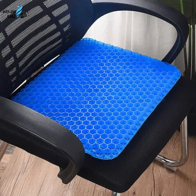 Đệm lót ghế 3D Gel Silicone 2 lớp thoáng khí cao cấp chống đau mỏi - Tặng bọc vải đệm nệm lót ghế cao cấp - nệm cao su non tổ ong chống ê mông mỏi lưng