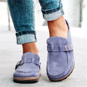 [Free Shipping] Round-Toe Low-Heel Casual WomenS Mules Large Size Sandals WomenS Shoes Large Quantities In Stock