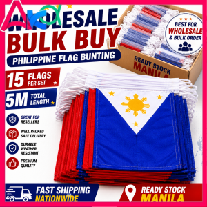 AKA School Event Decoration Philippine Flag Banner Classroom Decor Independence Day Program Decoration 15 Flags 5M Party Supplies Ready Stock Manila Fast Shipping