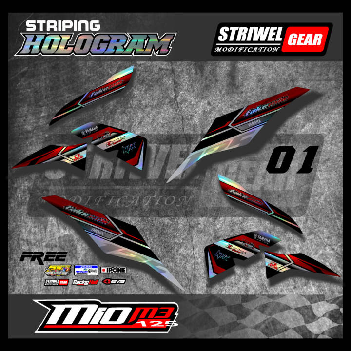 Mm03 Sticker Mio M3 Sticker List Striping Hologram Yamaha Mio M3 Road Race 01 ...