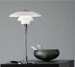 Phube lighting Deco Dome Modern Desk Table Lamp  Nickel White Frosted Glass Shade for Living Room Bedroom House Bedside Nightstand Home Office Reading Family