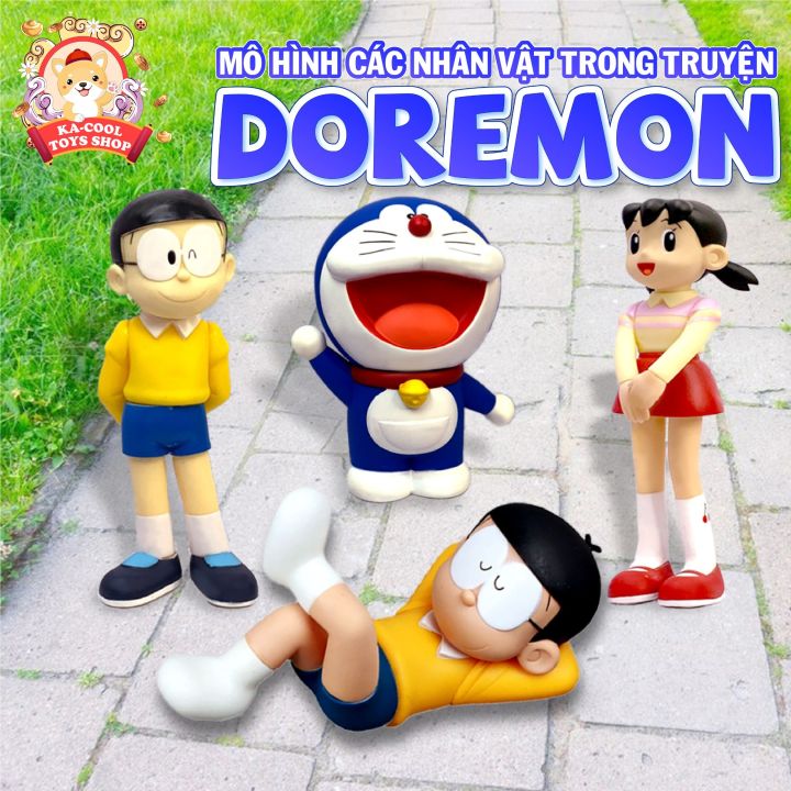 Mô hình nhân vật Xuka, Nobita, Doraemon PVC cao cấp làm quà lưu niệm ...