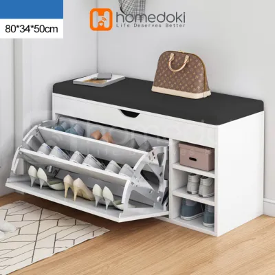 Rak Sepatu Susun Serbaguna Dengan Sofa / Rak Sepatu Scandinavian / Multifunction Rack Shoes