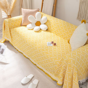 Cotton Blanket Sofa Throw Blanket Sofa Couch Cover Blanket with Tassels Sofa Cushion Cover Towel Four Seasons Universal