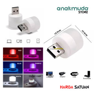 Lampu LED Mini Usb Indoor Outdoor Light Bulb Portable Lampu Kecil Darurat Penerangan Camping Tidur Belajar Baca Serbaguna