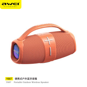 Awei Y887 ลำโพง Bluetooth แบบพกพา Boomboxes ลำโพง Subwoofer กลางแจ้ง IPX5 กันน้ำไฟสีสันสนับสนุนการเชื่อมต่อ TWS AUX TF Card