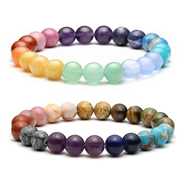 7 Chakra Healing Crystals Bracelet Natural Gemstones Beads Bracelet