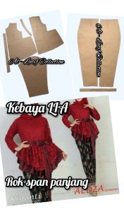 pola instan / pola jiplak KEBAYA LIA