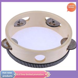 Graceful 1PC 15Cm Bằng Gỗ Tambourine Trống Trẻ Em Cầm Tay Trống Bộ Gõ Nhạc Cụ Đồ Chơi Cho Trẻ Em Đồ Chơi Giáo Dục