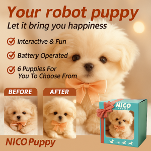 ✨【AI Pet Companion】Robot Dog Short-haired Plush Doll Can Walk Wag Tail Intelligent Interactive Toy For Kids Gifts