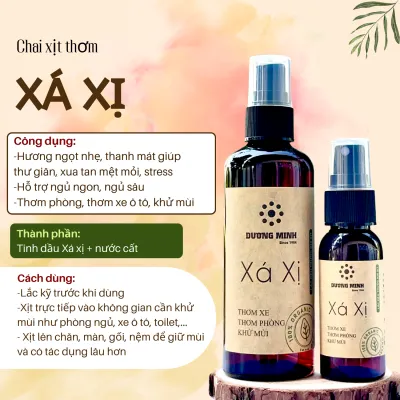 Chai xịt thơm xá xị Dương Minh tinh dầu tự nhiên thơm xe thơm phòng thư giãn