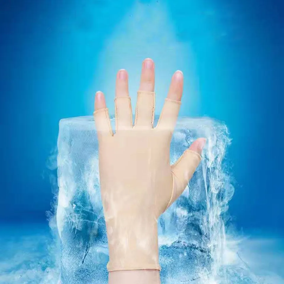  FUDERU Unisex Ice Sensation Sunscreen Gloves Ice Silk