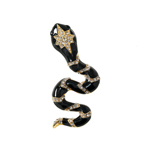 Delicate Rhinestones Brooch Party Dress Pin Unique Snake Brooch Suitable for Women Adding a Touch to Dresses and Suits
