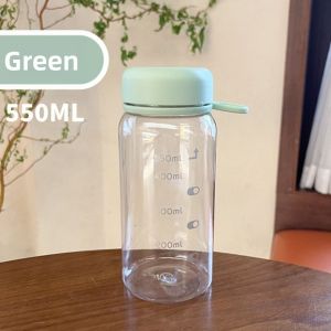 RANG 400/550ml Student Water Cup Transparent With Portable Lanyard Water Bottle Simplicity Large Capacity Sports Water Cup Outdoor Sports