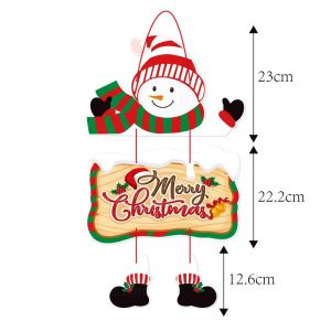 Christmas Door Hanger New Year Party Pendants Xmas Tree Hanging Oranments Santa Claus Wall Decor