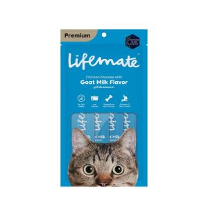 ขนมแมวเลีย ไลฟ์เมท Lifemate Cat Mousse Creamy อร่อย ดีกับแมว แคลต่ำ ไม่เติมเกลือ เสริมทอรีน