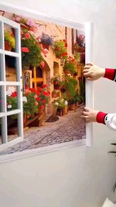 Tranh Dán Tường Cửa sổ Phòng Khách Phòng Ngủ Cánh Cửa - Có Sẵn Keo - Rất Nhiều Mẫu Đẹp - CS52