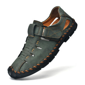 INLIKE Musim Panas Import Casual Outdoor Sandal Hiking Gunung Pria Adventure Sepatu Sendal Kulit Nyaman Touring Lentur 192