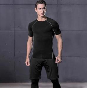 HOLA ชุดกีฬาผู้ชายรัดกล้ามเนื้อกางเกงรัดน่องใส่ออกกำลังกายวิ่งเล่นฟิตเนสเล่นกีฬา