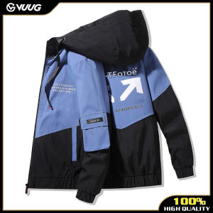 Quần Áo Mùa Xuân Và Mùa Thu Vurg Áo Khoác Nam Kích Thước 3XL Áo Khoác Ngoài Có Mũ Trùm Đầu Áo Khoác Mỏng Parka Áo Khoác Nam Có Mũ Trùm Đầu In Thời Trang