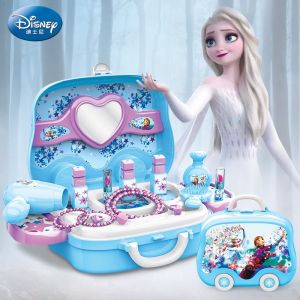 Disney Princess Frozen Pretend Play Makeup Toy Beauty Salon Set for Little Girls Kids Princess Vanity Case Dress Up Toys for 345 yrs Toddlers Make Up Play Girl Birthday Gift Set