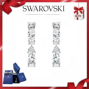 🔥Swarovski🔥S925 sterling silver series Womens Fashion {new style} earrings White Diamond Tennis Luxury Mix Pierced Earrings Birthday Gift Valentines Day Gift