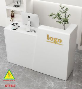 QUẦY LỄ TÂN QUẦY TIẾP TÂN QUẦY TÍNH TIỀN QUẦY THU NGÂN QTT417- Nội thất lắp ráp Viễn Đông Adv