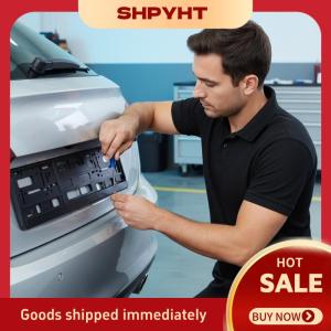 SHPYHT 1 chiếc Khung biển số tiêu chuẩn EU Vỏ bảo vệ chống ăn mòn Giá đỡ biển số Phụ kiện lắp đặt cho ô tô