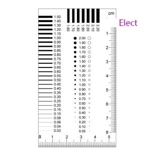 Elect Badge gauge Stain card Point gauge wire gauge film ruler Stain contrast ruler