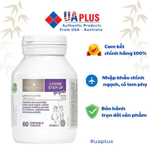 [Nhập khẩu chính ngạch] Bio Island Lysine Step Up for Youth - Viên nhai giúp trẻ ăn ngon hỗ trợ miễn dịch (60 viên)