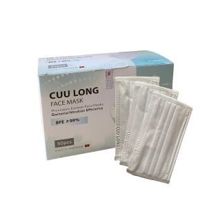 Thùng 50 hộp khẩu trang y tế 4 lớp kháng khuẩn Cửu Long Face Mask ( 50 hộp )