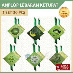 rainbow 1 PACK 10 PCS Amplop Lebaran Ketupat Amplop Pendek Amplop Ketupat Lucu Amplop Idul Fitri Amplop Lebaran Unik Lucu Amplop Lucu Amplop Unik bentuk Ketupat Amplop THR Envelope Angpao Angpau Ampau Ampao