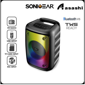 SonicGear Audiox Pro 500HD Bluetooth FM Radio Portable Speaker With Microphone Input [Free Wired Mic]