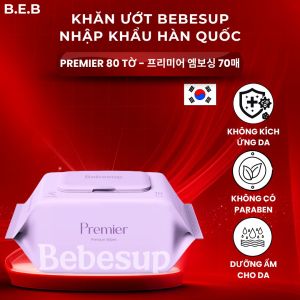 Khăn Ướt Bebesup Primier 70 Tờ Hàn Quốc Dùng Cho Da Nhạy Cảm