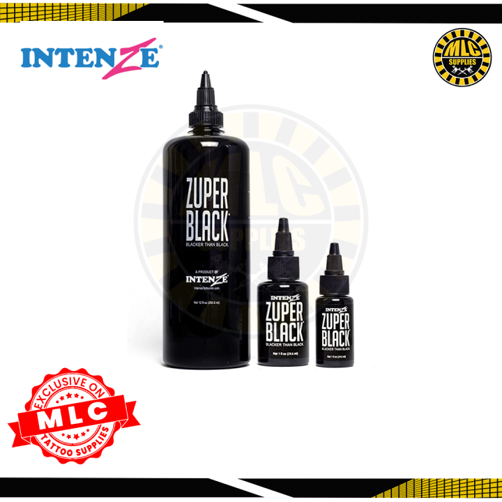 INTENZE Zuper Black Tattoo Ink for Beginner & Professional Artist ( 1/2