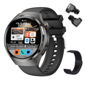 2025 New TWS Headset Smart Watch 2 in 1 Bluetooth Call Mens Sports Fitness Tracker Heart Rate Blood Oxygen Womens Health Wristband Watch NFC