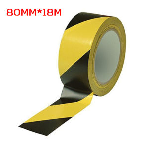 18M Caution Tape Striped Barricade Tape PVC Black And Yellow Adhesive Tape Danger Reminder Tape