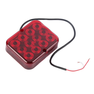 Shock Absorbing High Brightness Durability 12 LED Fog Tail Light With Strobe Functionality For Commercial Trucks And RVs