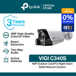 TP-Link Official Store | VIGI C340S | 4MP Outdoor ColorPro Night Vision Bullet Home Security Network CCTV Camera Connect to Cellphone