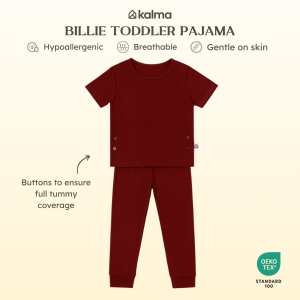 Kalma Kids Organic Bamboo Sleepwear Short Sleeve Toddler Pajama Set | VARIOUS COLORS | Billie Collection