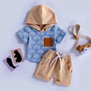GENJIRO SETELAN HOODIE (PELANGI) UNTUK ANAK LAKI-LAKI USIA 6BULAN - 4TAHUN