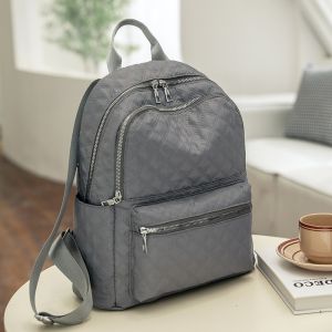 IELGY travel backpack womens all-match Korean casual solid color large-capacity Oxford cloth backpack