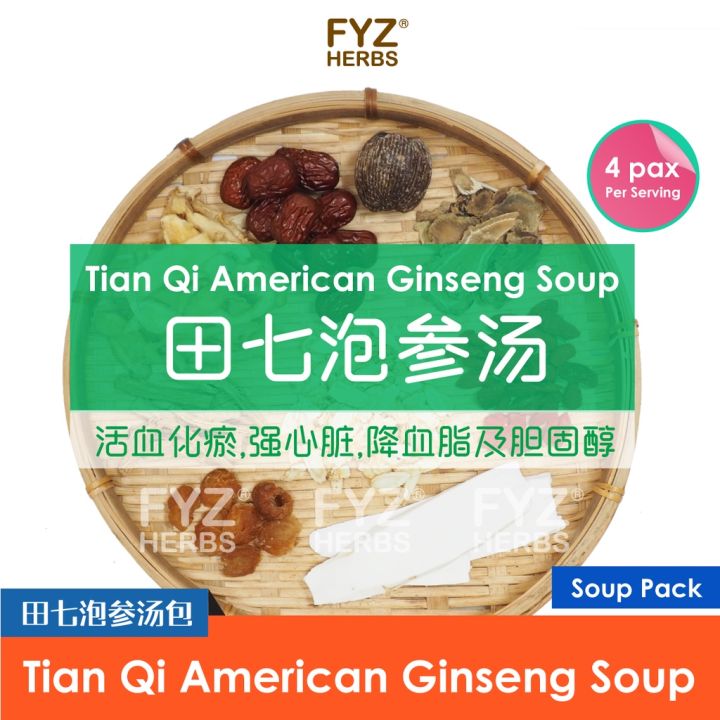 FYZ Herbs Tian Qi American Ginseng Herbal Soup Pack 田七泡参汤 Lazada