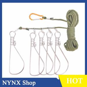 [NYNX] Câu cá khóa Khóa Câu cá Snaps Chain ráp dây với Float sống cá vành đai khóa