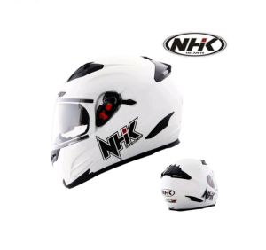 paket ganteng NHK RX9 putih flat visor iridium/helm full face double visor