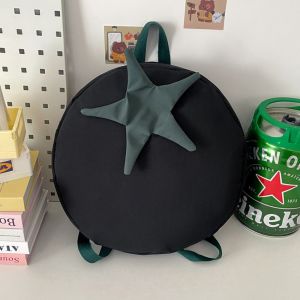 PANE5 Cute Tomato Backpack Casual Lightweight Student Schoolbag Creative Zipper Large Capacity Backpack Outdoor