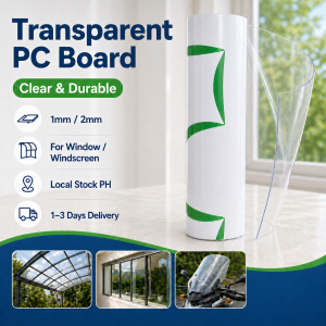 Transparent PC Board Clear & Durable 1mm / 2mm For Window / Windscreen Local Stock PH 1-3 Days Delivery